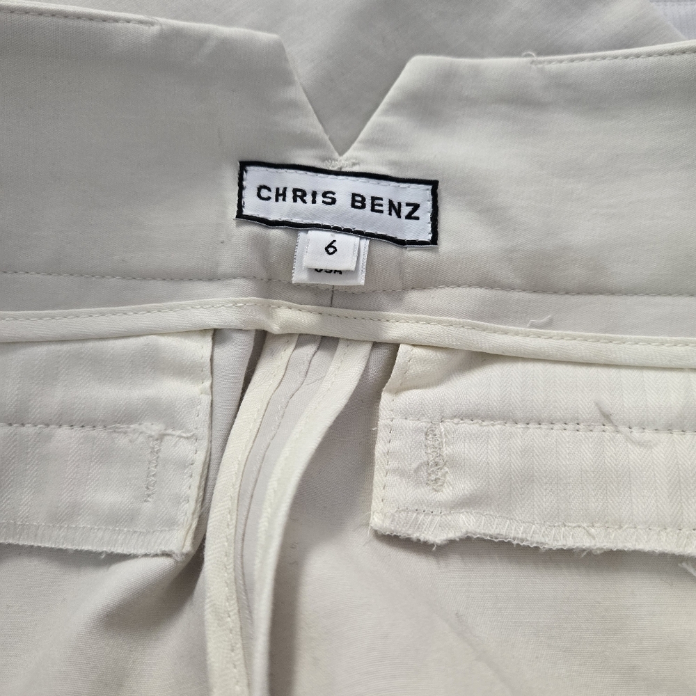 Wide-Leg Cream Pants - Picture 6 of 12